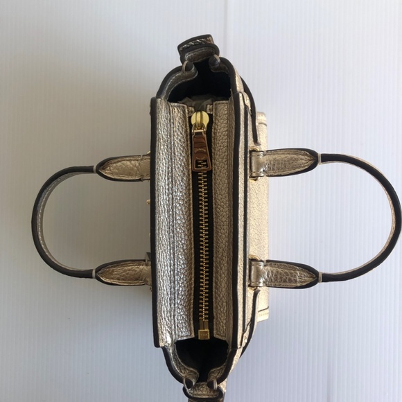 *NWOT* COACH Swagger Metallic Leather Mini Swagger 20 Crossbody Handbag Gold - Picture 8 of 11